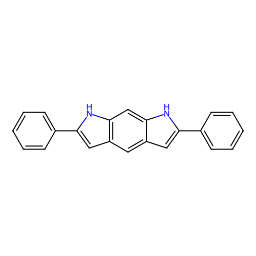 2,6-Diphenyl-1,7-dihydropyrrolo[3,2-f]indole structure