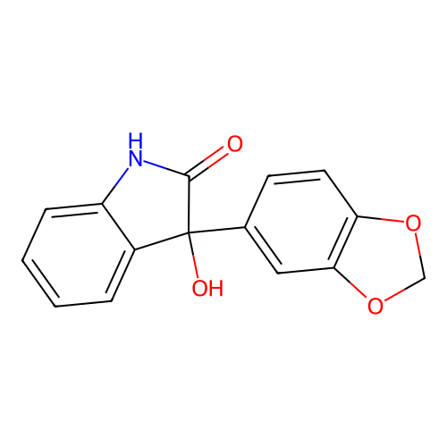 3-(Benzo[d][1,3]dioxol-5-yl)-3-hydroxyindolin-2-one structure