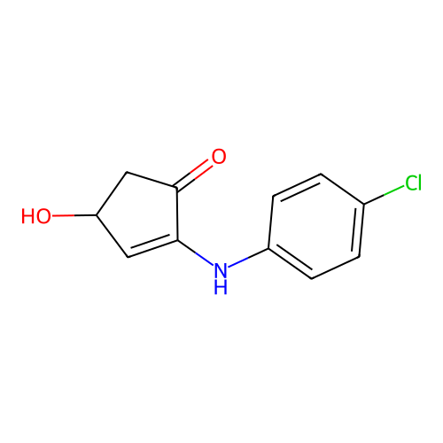 2-Cyclopentenone, 2-(4-chloroanilino)-4-hydroxy- structure