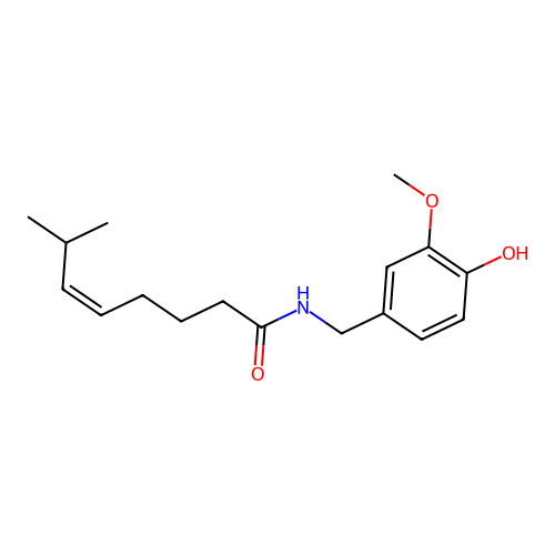 5-Octenamide, N-((4-hydroxy-3-methoxyphenyl)methyl)-7-methyl-, (Z)- structure