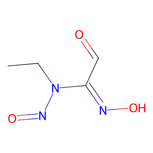N-Ethyl-1-hydroxyimino-N-nitroso-2-oxoethylamine structure