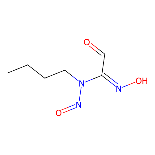 N-Butyl-1-hydroxyimino-N-nitroso-2-oxoethylamine structure