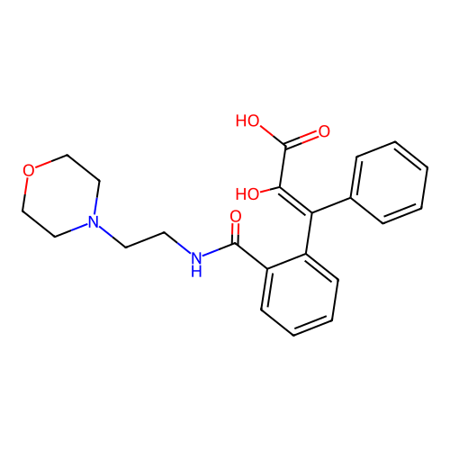 Acrylic acid, 2-hydroxy-3-(o-((2-morpholinoethyl)carbamoyl)phenyl)-3-phenyl- structure