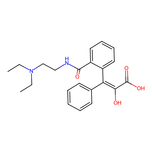 Acrylic acid, 3-(o-((2-(diethylamino)ethyl)carbamoyl)phenyl)-2-hydroxy-3-phenyl- structure