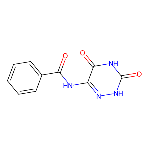 N-(3,5-dioxo-2H-1,2,4-triazin-6-yl)benzamide structure
