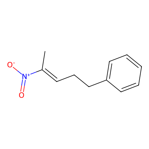 Benzene, ((3E)-4-nitro-3-pentenyl)- structure