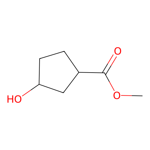 Cyclopentanecarboxylic acid, 3-hydroxy-, methyl ester structure