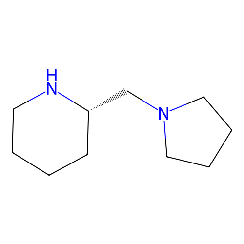 Piperidine, 2-(1-pyrrolidinylmethyl)-, (S)- structure