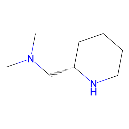 N,N-dimethyl-1-[(2S)-piperidin-2-yl]methanamine structure