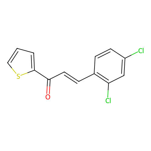 3-(2,4-Dichlorophenyl)-1-(2-thienyl)-2-propen-1-one structure
