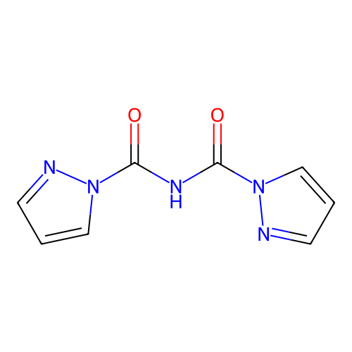 N-(1H-pyrazol-1-ylcarbonyl)-1H-pyrazole-1-carboxamide structure