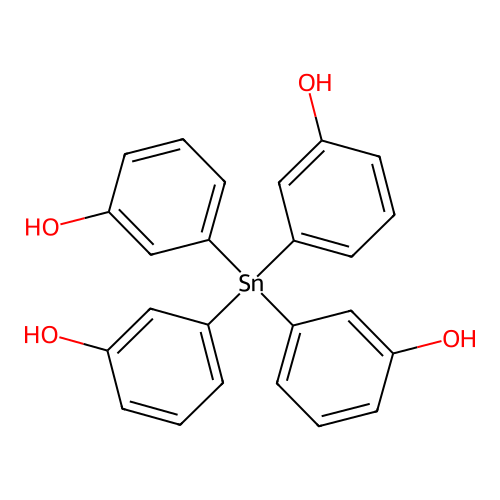 Tetrakis(3-hydroxyphenyl)tin structure