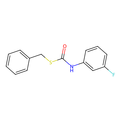 S-benzyl 3-fluorophenylthiocarbamate structure