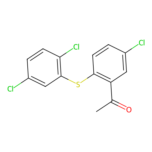 1-{5-Chloro-2-[(2,5-dichlorophenyl)sulfanyl]phenyl}ethanone structure