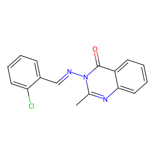 3-{[(E)-(2-chlorophenyl)methylidene]amino}-2-methylquinazolin-4(3H)-one structure