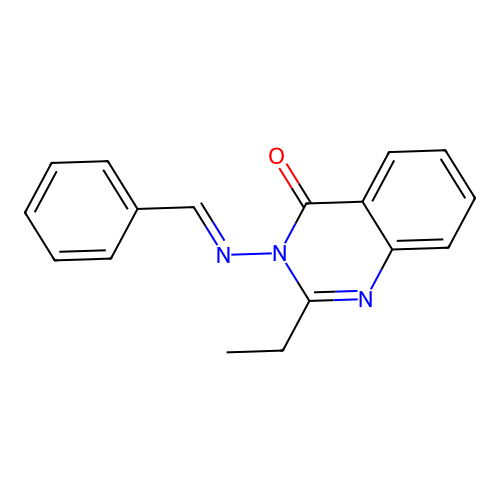 3-(Benzylideneamino)-2-ethylquinazolin-4-one structure