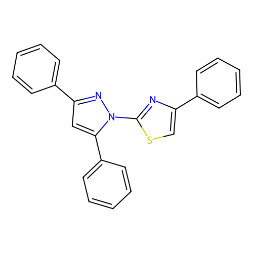 Thiazole, 2-(3,5-diphenyl-1H-pyrazol-1-yl)-4-phenyl- structure