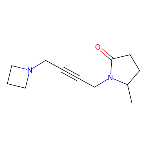 2-Pyrrolidinone, 1-[4-(1-azetidinyl)-2-butyn-1-yl]-5-methyl- structure