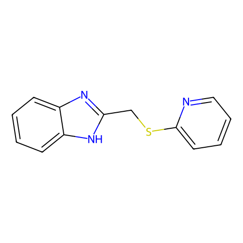 2-[(pyridin-2-ylsulfanyl)methyl]-1H-benzimidazole structure