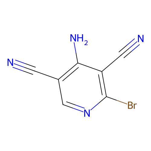 4-Amino-2-brompyridin-3,5-dicarbonitril structure