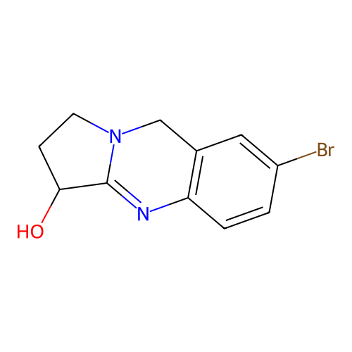 7-Bromo-1,2,3,9-tetrahydropyrrolo[2,1-b]quinazolin-3-ol structure