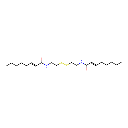 Bis(2-(2-octenoylamino)ethyl)disulfide structure