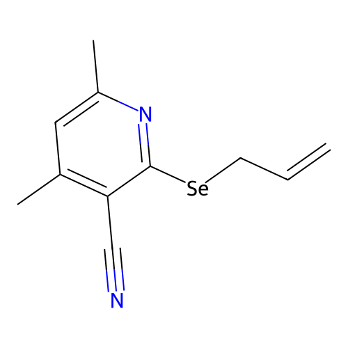 4,6-Dimethyl-2-(prop-2-en-1-ylselanyl)pyridine-3-carbonitrile structure