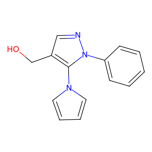 1H-Pyrazole-4-methanol, 1-phenyl-5-(1H-pyrrol-1-yl)- structure
