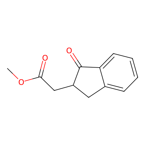 (1-Oxoindan-2-yl)-acetic acid, methyl ester structure