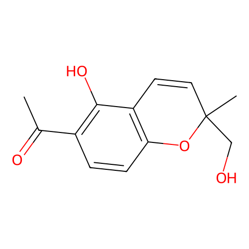 1-[5-Hydroxy-2-(hydroxymethyl)-2-methyl-chromen-6-yl]ethanone structure