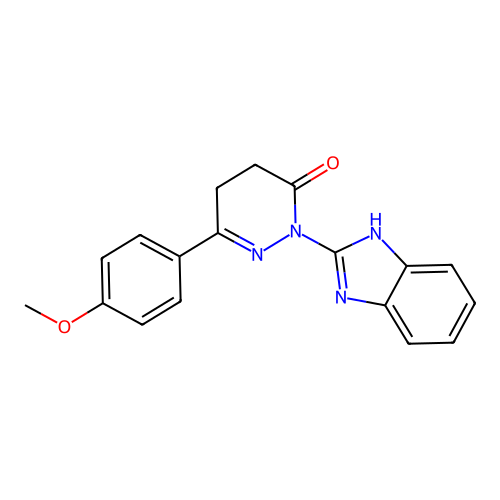 3(2H)-Pyridazinone, 4,5-dihydro-2-(1H-benzimidazol-2-yl)-6-(4-methoxyphenyl)- structure