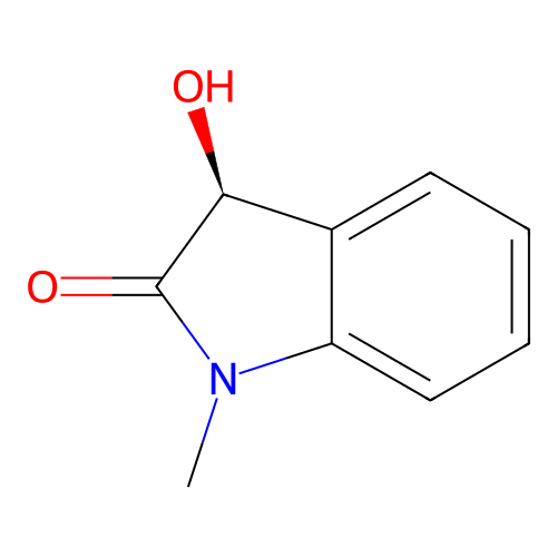 (3S)-3-hydroxy-1-methyl-3H-indol-2-one structure