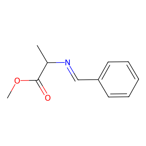 methyl 2-{[(E)-phenylmethylidene]amino}propanoate structure
