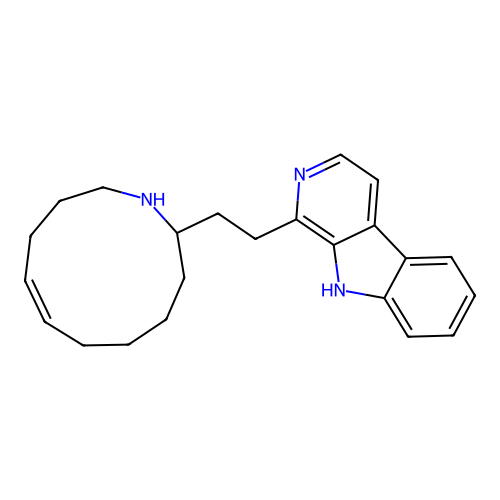 1-(2-((7z)-1-Azacycloundec-7-en-2-yl)ethyl)-9h-pyrido(3,4-b)indole structure
