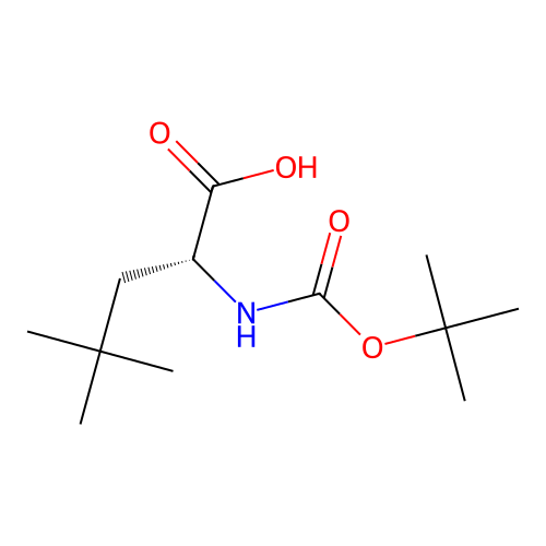 (R)-2-((tert-Butoxycarbonyl)amino)-4,4-dimethylpentanoic acid structure