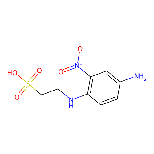 N-(4-Isothiocyano-2-nitrophenyl)-2-aminoethanesulfonate structure
