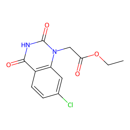 Ethyl (7-chloro-2,4-dioxo-3,4-dihydroquinazolin-1(2H)-yl)acetate structure