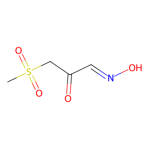 2-Oxo-3-(methylsulfonyl)propanal oxime structure