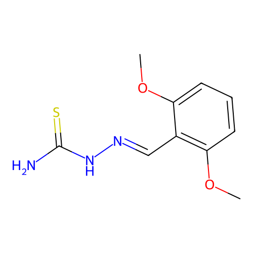 2,6-Dimethoxybenzaldehyde thiocarbamoylhydrazone structure