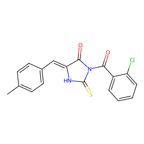 4-Imidazolidinone, 3-(2-chlorobenzoyl)-5-((4-methylphenyl)methylene)-2-thioxo- structure