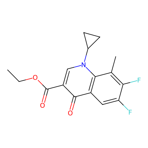 1-Cyclopropyl-6,7-difluoro-8-methylquinolin-4(1H)-one structure
