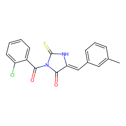 4-Imidazolidinone, 3-(2-chlorobenzoyl)-5-((3-methylphenyl)methylene)-2-thioxo- structure