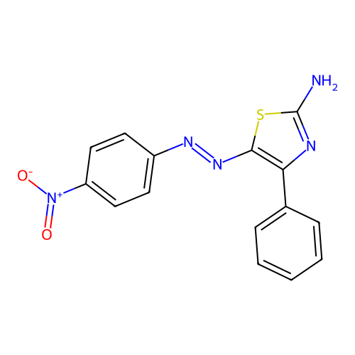 2-Thiazolamine, 5-[(4-nitrophenyl)azo]-4-phenyl- structure