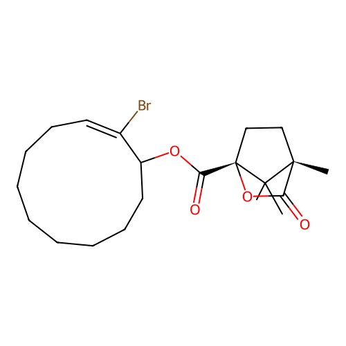 2-Bromo-2-cycloundecenyl camphanate structure