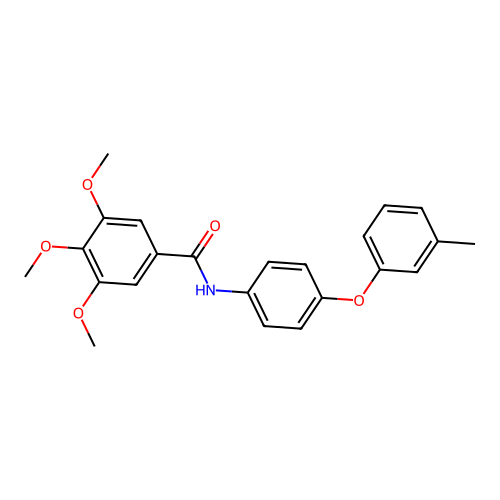 3,4,5-trimethoxy-N-[4-(3-methylphenoxy)phenyl]benzamide structure