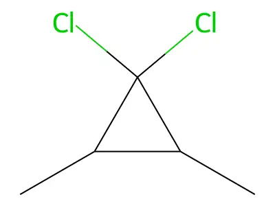 1,1-Dichloro-2,3-dimethylcyclopropane structure