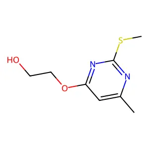 Ethanol, 2-[[6-methyl-2-(methylthio)-4-pyrimidinyl]oxy]- structure