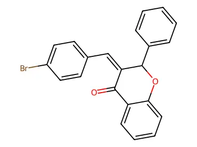(3Z)-3-[(4-bromophenyl)methylidene]-2-phenylchromen-4-one structure