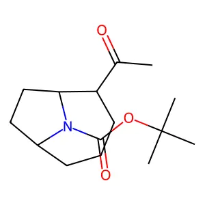 9-Azabicyclo(4.2.1)nonane-9-carboxylic acid, 2-acetyl-, 1,1-dimethylethyl ester, exo- structure