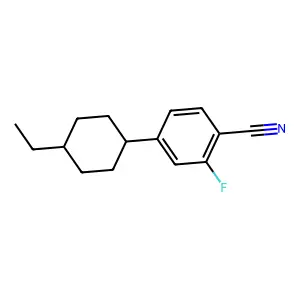 4-(4-乙基环己基)-2-氟苯甲腈 structure